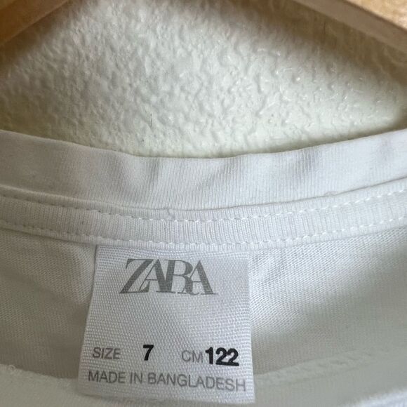 Zara EMBROIDERED SHIRT Girl size 7 - Picture 8 of 9